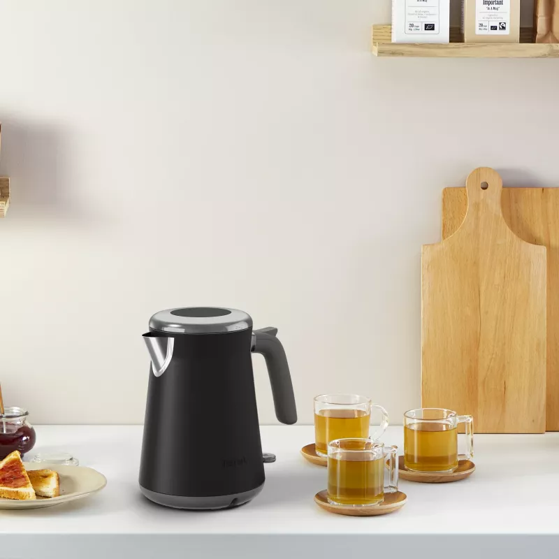 Waterkoker Tefal KI6668E0 — 1,7 l, 2400 W, roestvrijstalen behuizing, zwart