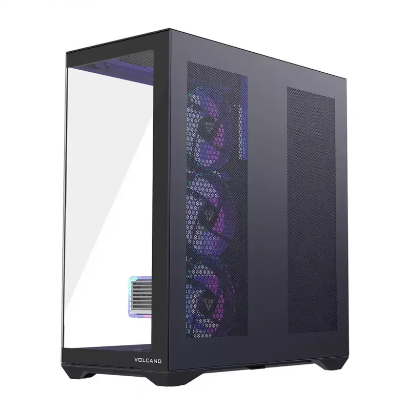 MODECOM Volcano SPACE XL ARGB Full-Tower pc-behuizing — Full Tower, E-ATX-ondersteuning, gehard glas, ARGB, tot 440 mm GPU