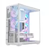 PC Full-Tower-behuizing MODECOM Volcano SPACE XL ARGB FULL TOWER 5F wit — ATX, gehard glas, ARGB, USB-C