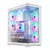 PC Full-Tower-behuizing MODECOM Volcano SPACE XL ARGB FULL TOWER 5F wit — ATX, gehard glas, ARGB, USB-C