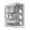 PC Full-Tower-behuizing MODECOM Volcano SPACE XL ARGB FULL TOWER 5F wit — ATX, gehard glas, ARGB, USB-C