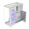 PC Full-Tower-behuizing MODECOM Volcano SPACE XL ARGB FULL TOWER 5F wit — ATX, gehard glas, ARGB, USB-C