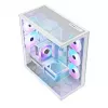 PC Full-Tower-behuizing MODECOM Volcano SPACE XL ARGB FULL TOWER 5F wit — ATX, gehard glas, ARGB, USB-C