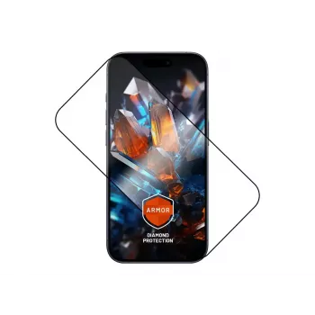 Displayschermfolie FIXED voor Apple iPhone 17 Pro — gehard glas, zwart, Armor met antistofapplicator en AR-laag
