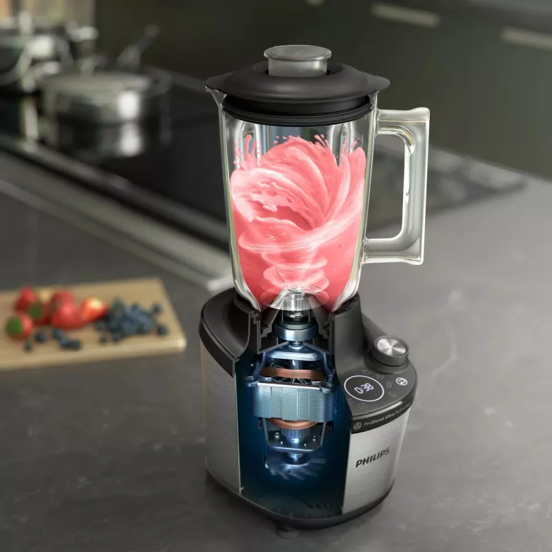 Tafelblender Philips 7000-serie HR3760/10 zwart roestvrijstaal