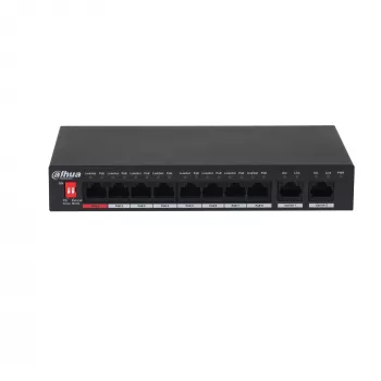 Dahua Technology PoE PFS3010-8ET-96-V2 netwerkswitch unmanaged Gigabit Ethernet (10/100/1000) Power over Ethernet (PoE) zwart