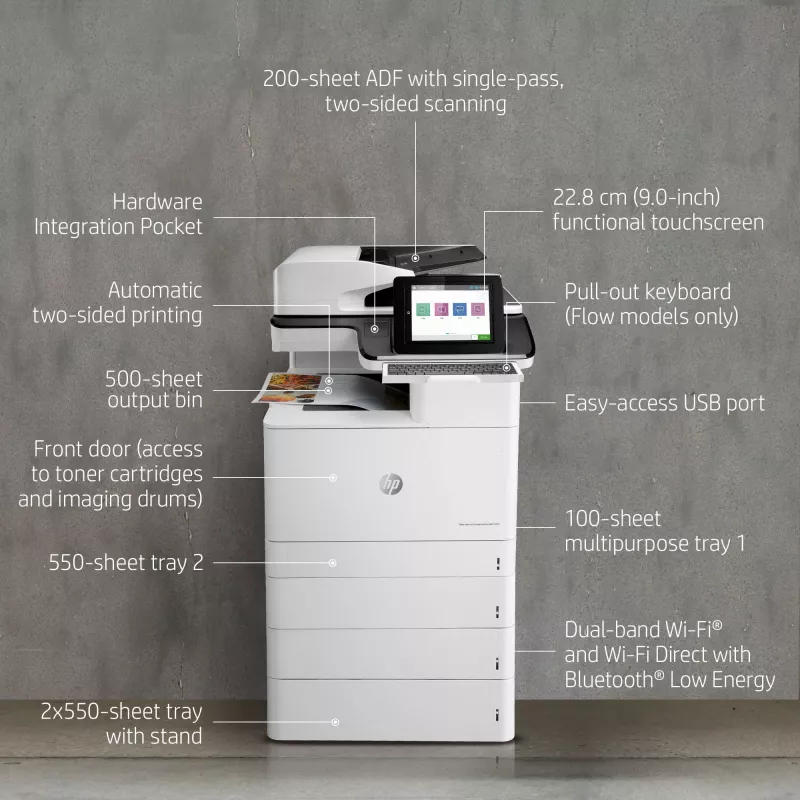 Multifunctioneel apparaat HP Color LaserJet Enterprise Flow MFP M776z laserdrukker kleur