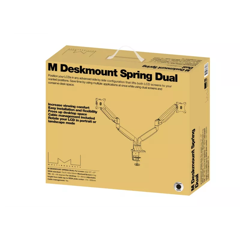 Multibrackets M Deskmount gasveer dual zwart