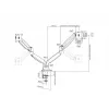 Multibrackets M Deskmount gasveer dual zwart