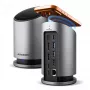 AXAGON HMC-WL9 USB-C 9-in-1 dockinghub met 10 Gbit/s, 100W PD, 8K HDMI, ethernet, draadloos laden