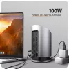 AXAGON HMC-WL9 USB-C 9-in-1 dockinghub met 10 Gbit/s, 100W PD, 8K HDMI, ethernet, draadloos laden