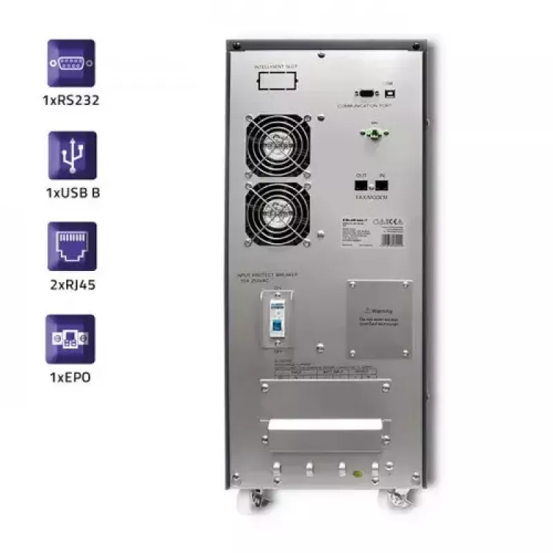 UPS Qoltec 53044 online dubbelconversie 10 kVA 8000 W