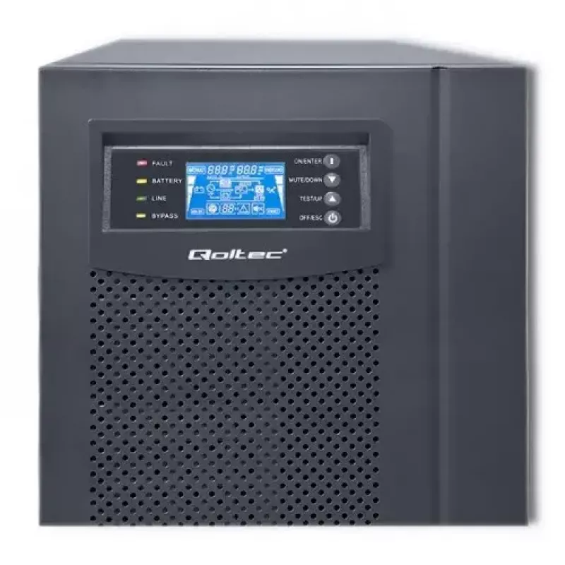 UPS Qoltec 53044 online dubbelconversie 10 kVA 8000 W