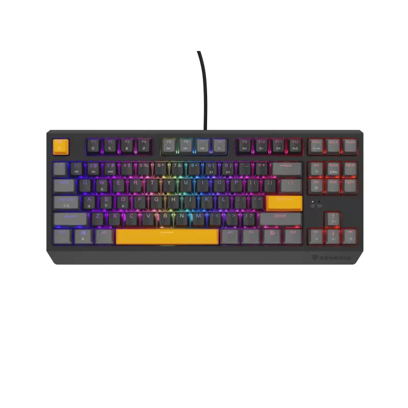 GENESIS Thor 230 TKL toetsenbord gaming USB + RF draadloos + Bluetooth QWERTY zwart, grijs, oranje