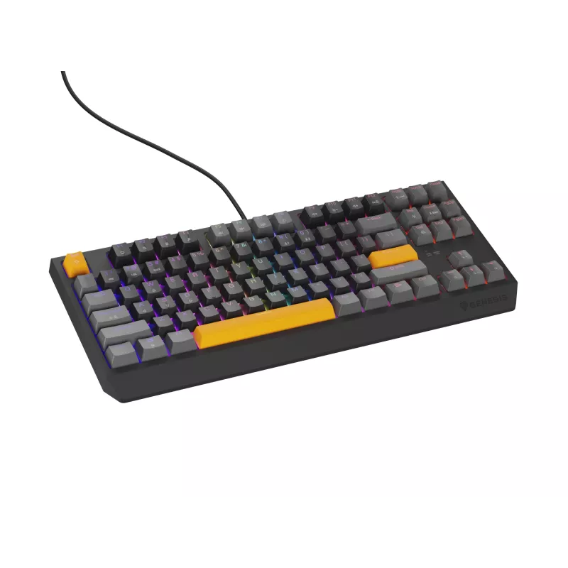 GENESIS Thor 230 TKL toetsenbord gaming USB + RF draadloos + Bluetooth QWERTY zwart, grijs, oranje