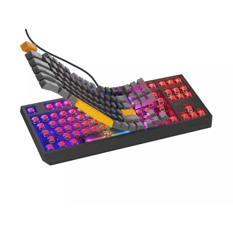 GENESIS Thor 230 TKL toetsenbord gaming USB + RF draadloos + Bluetooth QWERTY zwart, grijs, oranje