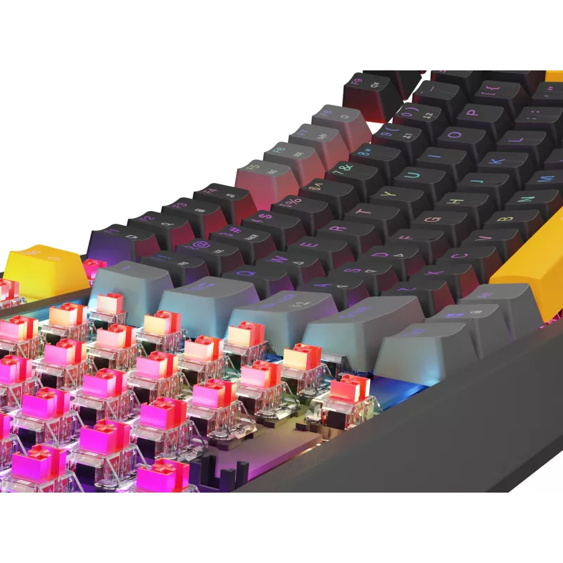 GENESIS Thor 230 TKL toetsenbord gaming USB + RF draadloos + Bluetooth QWERTY zwart, grijs, oranje