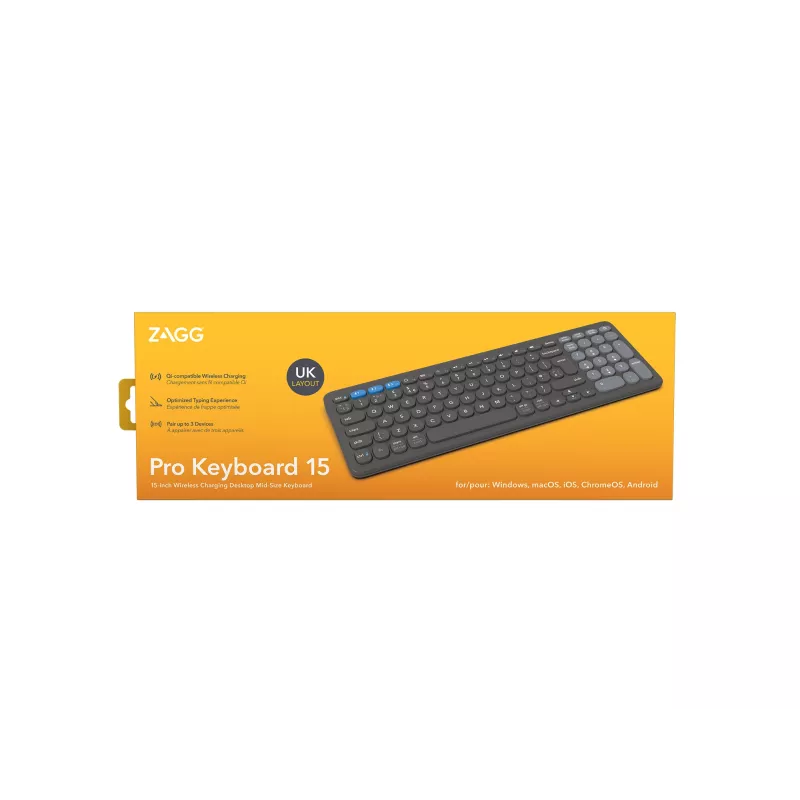 ZAGG Pro 15 toetsenbord universeel Bluetooth QWERTY UK Engels zwart