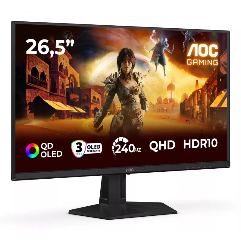 AOC G4 Q27G41ZDF computermonitor 67,3 cm (26,5 inch) 2560 x 1440 pixels Quad HD QD-OLED zwart, rood