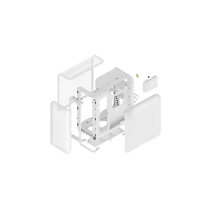 Mid-tower-pc-behuizing HYTE X50 AIR Snow White – compacte airflow-chassis