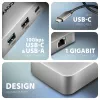 Axagon HMC-CUB83X2 USB 10Gbps-hub, 2x USB-A, USB-C, HDMI & DP 4K/144Hz, RJ-45, PD 100W