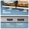 Axagon HMC-CUB83X2 USB 10Gbps-hub, 2x USB-A, USB-C, HDMI & DP 4K/144Hz, RJ-45, PD 100W