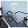 Axagon HMC-CUB83X2 USB 10Gbps-hub, 2x USB-A, USB-C, HDMI & DP 4K/144Hz, RJ-45, PD 100W