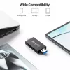 Manhattan USB-A / USB-C combi multi-kaartlezer/-schrijver, 5 Gbit/s (USB 3.2 Gen1 alias USB 3.0), stekker naar microSD- en SD/MMC-slots, mini-formaat, SuperSpeed USB, Windows of Mac, zwart/transparant, drie jaar garantie