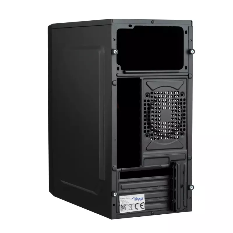 Akyga AK35BK Micro-ATX-pc-behuizing, Micro ATX / Flex ATX / Mini ITX, 2x USB 2.0, zonder voeding, zwart