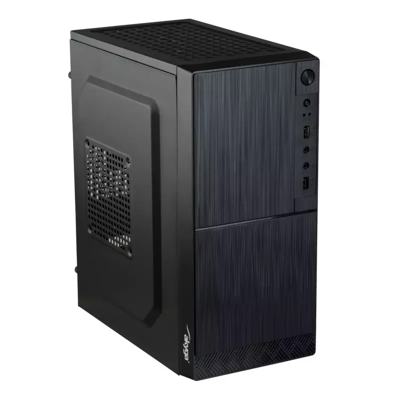 Akyga AK35BK Micro-ATX-pc-behuizing, Micro ATX / Flex ATX / Mini ITX, 2x USB 2.0, zonder voeding, zwart