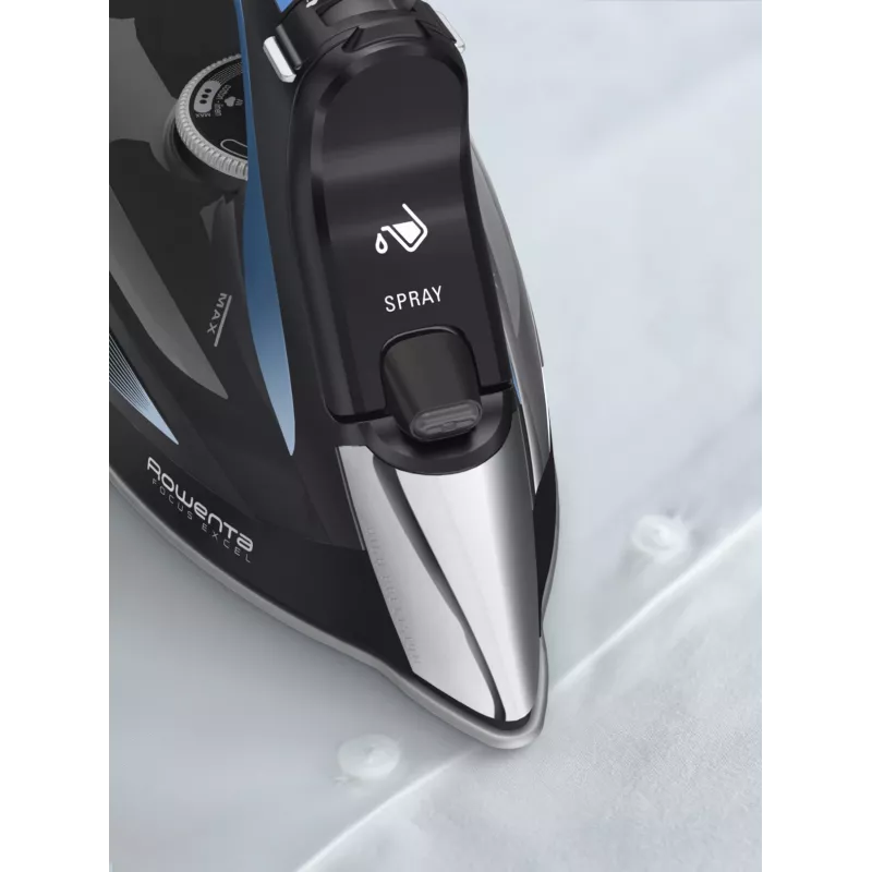 Rowenta DW5310 stoomstrijkijzer Microsteam 400 HD laserstrijkzool 2700 W zwart, blauw
