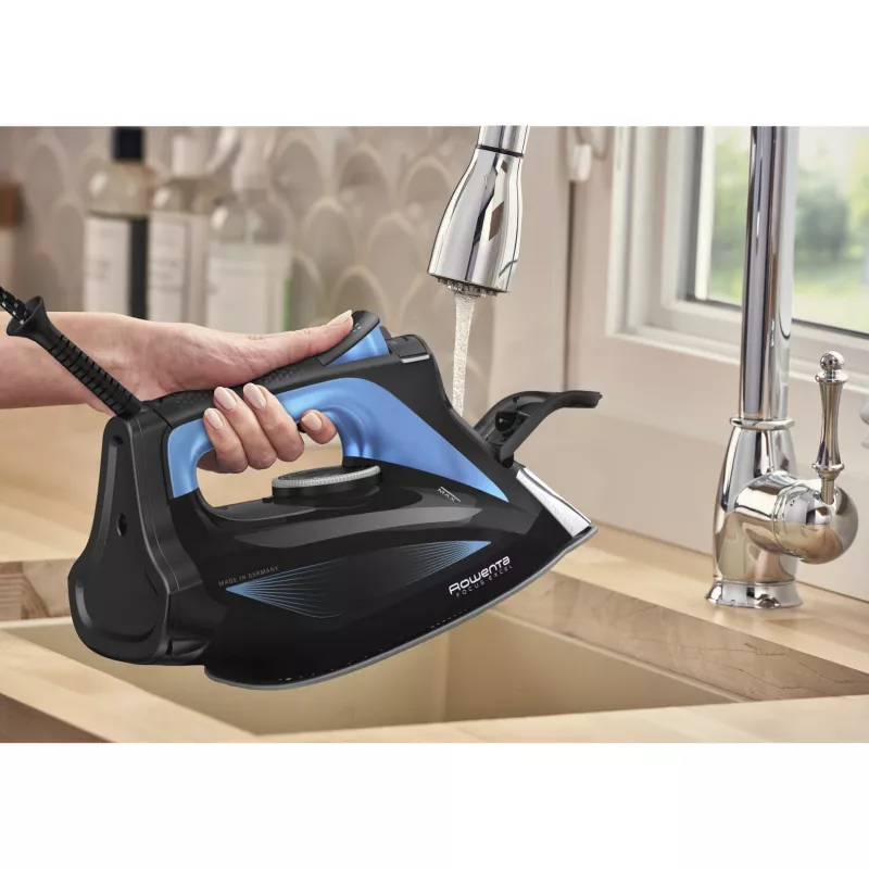 Rowenta DW5310 stoomstrijkijzer Microsteam 400 HD laserstrijkzool 2700 W zwart, blauw