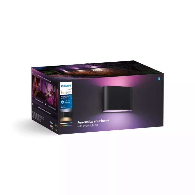 Wandlamp Philips Hue Dymera Zwart LED binnen/buiten 160 mm, 220–240V