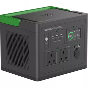 APC SE OffGrid Draagbare Powerstation 500 – Li-Ion-accu, LCD, 2x UK-stopcontacten, 3x USB-A, 2x USB-C, 3x 12V, draadloze oplader