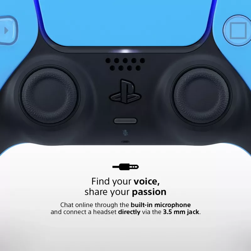 Gamepad Sony DualSense v3 Blauw — Bluetooth/USB, USB-C, ingebouwde accu, compatibel met PlayStation 5