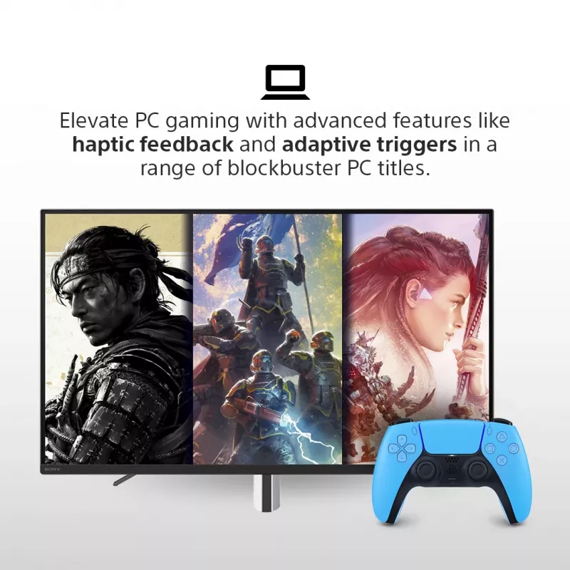 Gamepad Sony DualSense v3 Blauw — Bluetooth/USB, USB-C, ingebouwde accu, compatibel met PlayStation 5