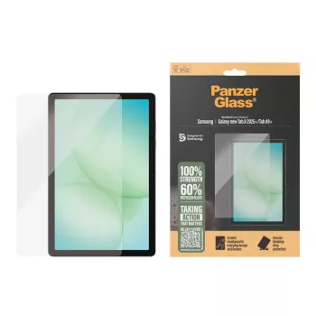 Geharde schermbescherming PanzerGlass voor Samsung Galaxy Tab A11+ / Tab A9+ — Ultra-Wide Fit, PET, transparant