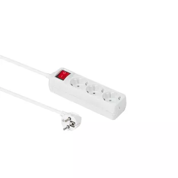 Microconnect GRU0033WS stekkerdoos 3 m 3 randaarde stopcontact(en) wit