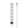 Microconnect GRU0063W verlengsnoer 3 m 6 AC-stopcontact(en) binnen wit