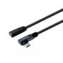 VivoLink USB-C male gehoekt naar female kabel 0,3 m, USB 3.2 20 Gbps