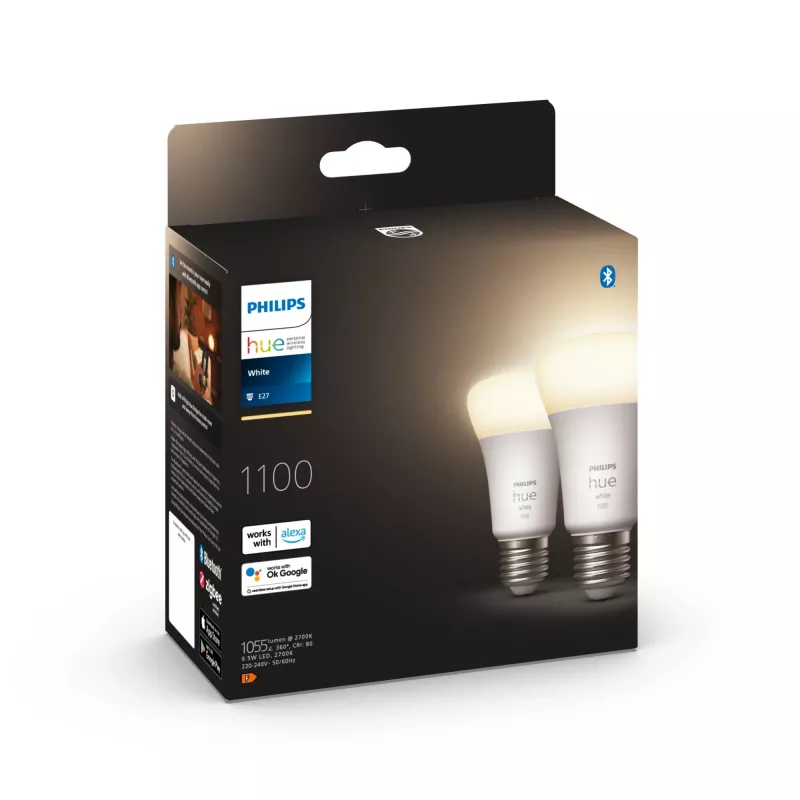Philips Hue White A60 – E27 slimme lamp – 1100 (2-pack)