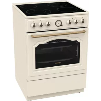 Gorenje GECS6B70CLI vrijstaand fornuis glaskeramische kookplaat beige