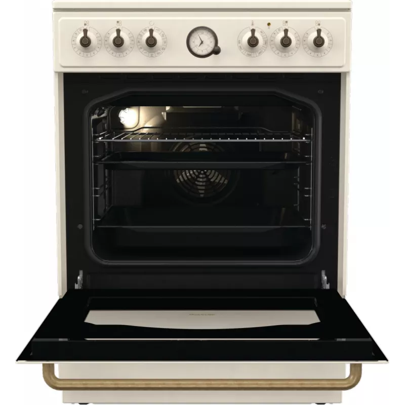 Gorenje GECS6B70CLI vrijstaand fornuis glaskeramische kookplaat beige