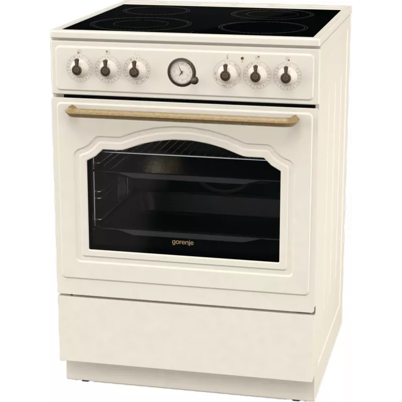 Gorenje GECS6B70CLI vrijstaand fornuis glaskeramische kookplaat beige