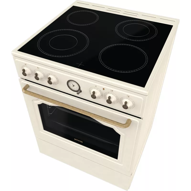 Gorenje GECS6B70CLI vrijstaand fornuis glaskeramische kookplaat beige