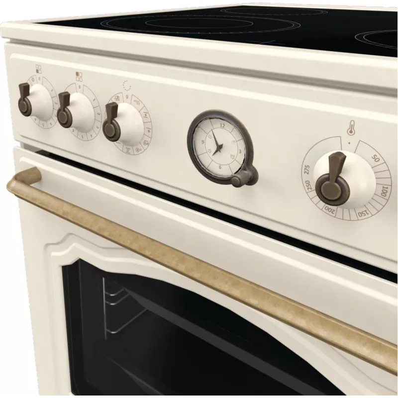 Gorenje GECS6B70CLI vrijstaand fornuis glaskeramische kookplaat beige