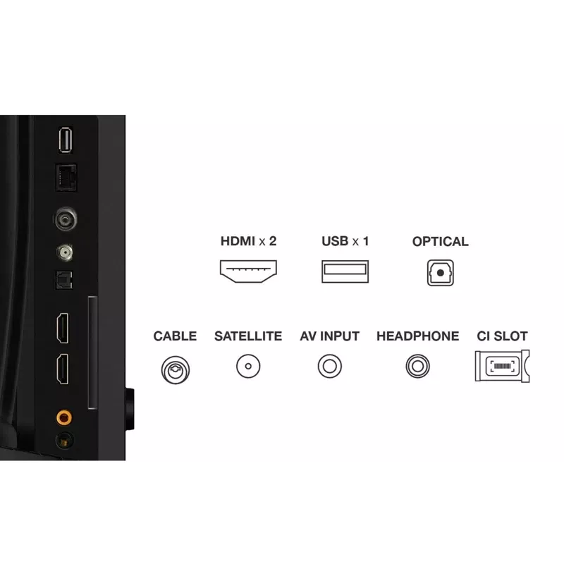 TCL 32V4C QLED-tv 32 inch (81,3 cm) HD 1366×768 Wi‑Fi Ethernet zwart