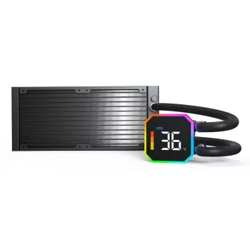 Montech HyperFlow Digital 240 processor all-in-one vloeistofkoeler 12 cm zwart 1 st.