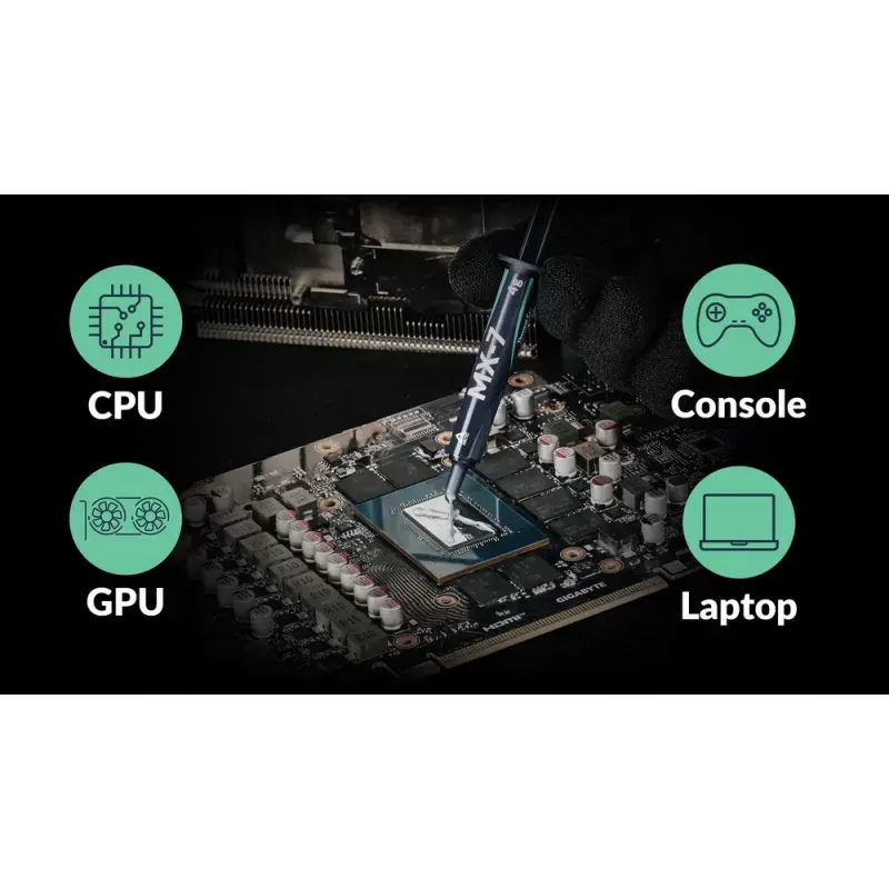 Koelpasta Arctic MX-7 ULTIMATE Performance, 8 g, dichtheid 2,9 g/cm³, grijs
