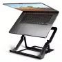 Axagon STND-LAB aluminium laptophouder maat 10 inch–17,3 inch. Achtvoudig verstelbare hoogte en hoek. Zwarte versie.